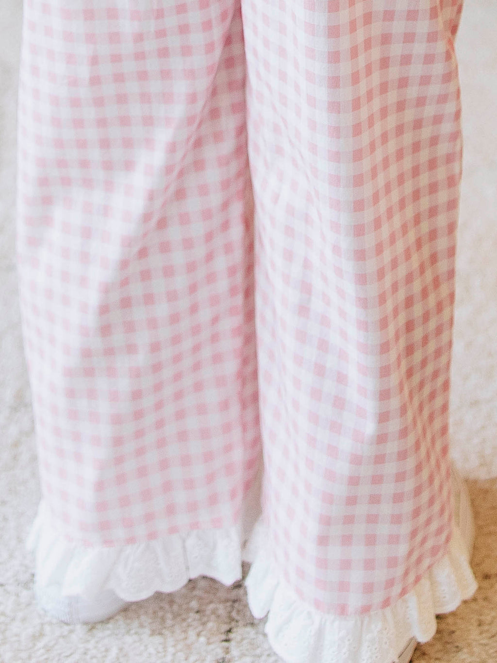 Puff Sleeve Set - Pink Gingham
